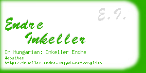 endre inkeller business card